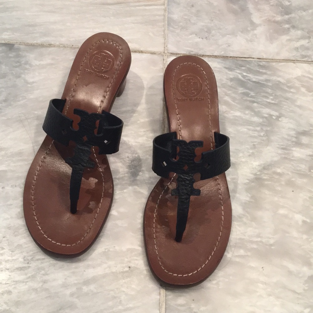 Black Tory Burch heeled sandals